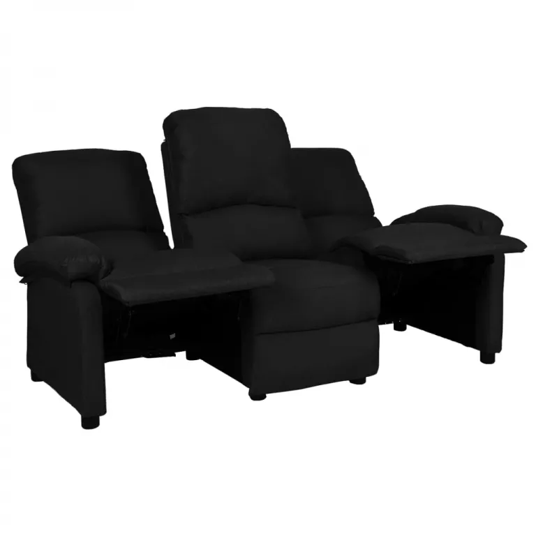 Relaxsofa Liegesofa 3er Sofa Couch verstellbar 3-Sitzer-Sofa Verstellbar Schwarz