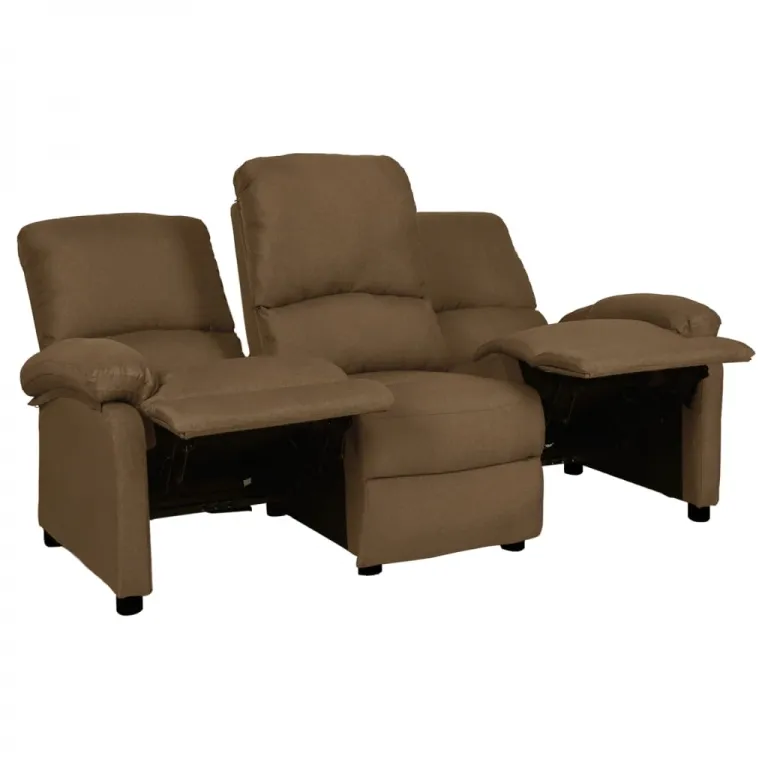 Relaxsofa Liegesofa 3er Sofa Couch verstellbar 3-Sitzer-Sofa Verstellbar Taupe S
