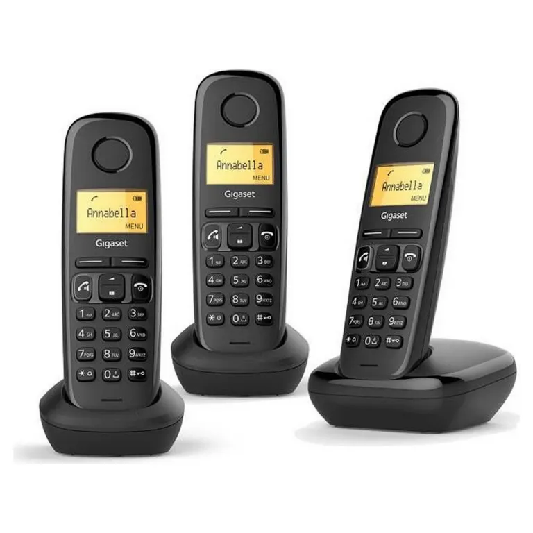 Gigaset Kabelloses Telefon A270 Trio Schwarz