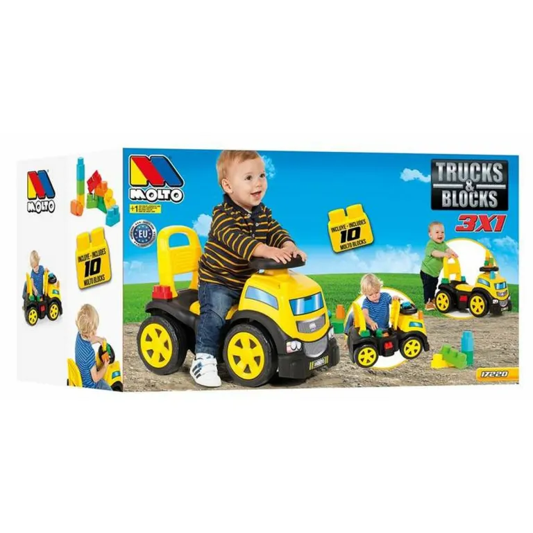 Molto Rutschauto Molt Trucks and blocks 89 cm