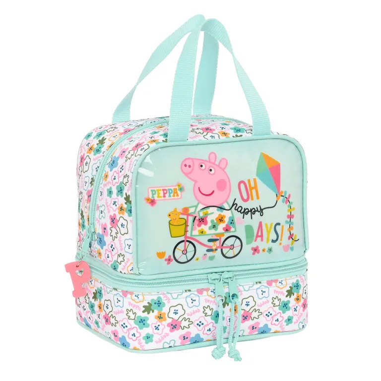 Thermo-Vesperbox Peppa Wutz Cosy corner Hellblau 20 x 20 x 15 cm Khltasche