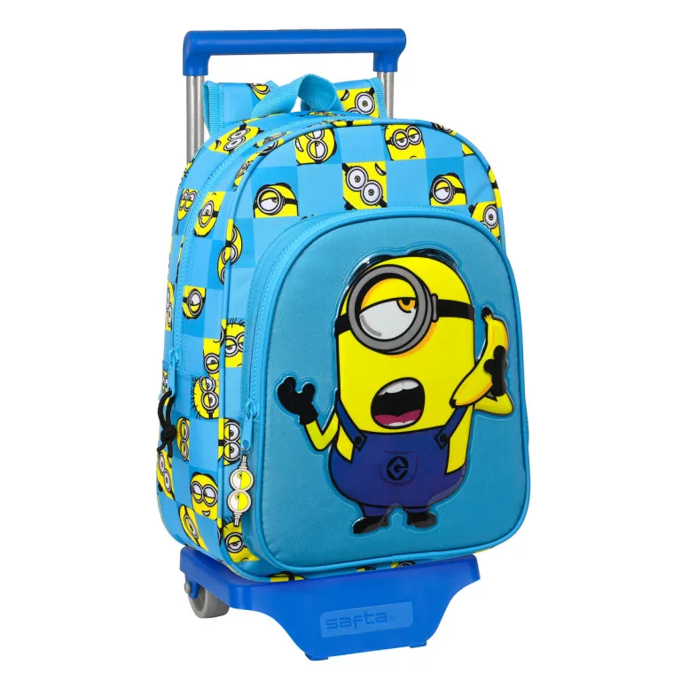 Minions Kinder Rucksack mit Rderntatic Blau 26 x 34 x 11 cm