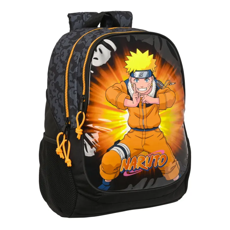 Naruto Kinder Rucksack Schwarz Orange 32 x 44 x 16 cm