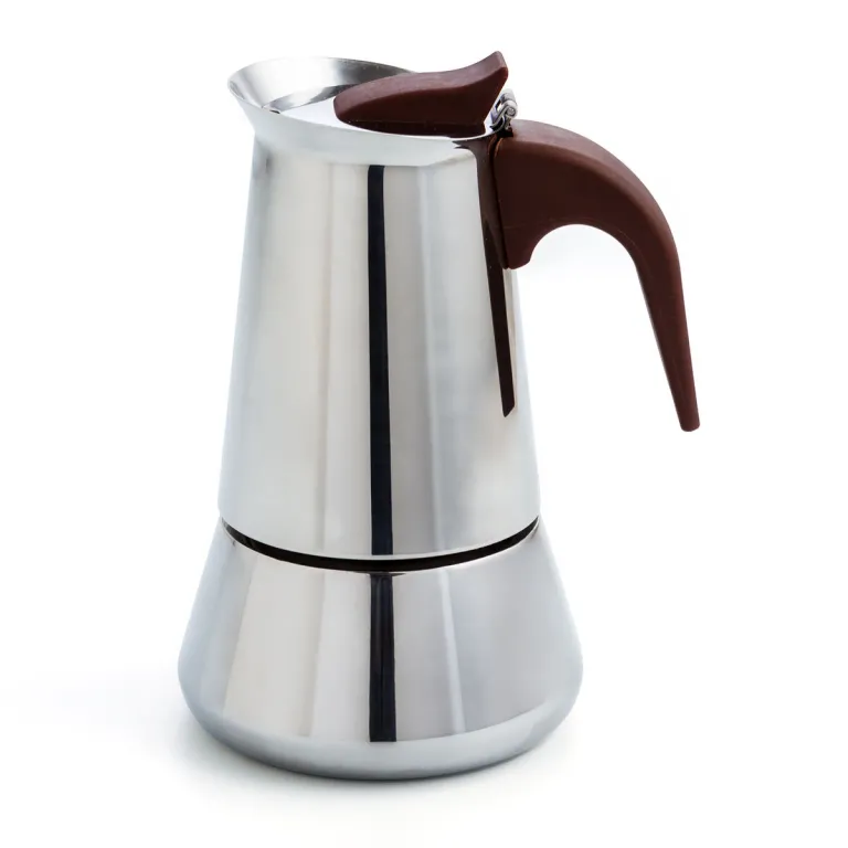 Italienische Kaffeemaschine Quid Milan Metall 4 Tassen Espressokocher Mokkakanne