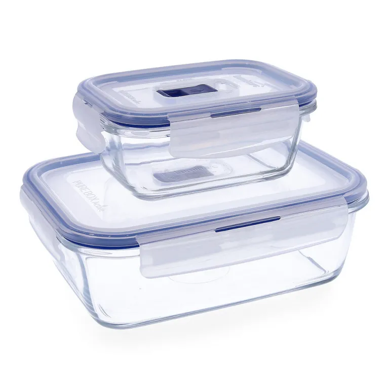 Lunchbox-Set Luminarc Pure Box Glas zweifarbig 2 Stcke
