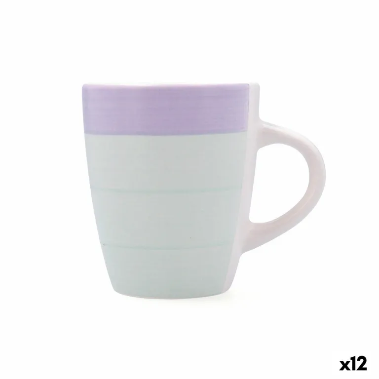 Tasse Kop Quid Kaleido grn Lila aus Keramik 330 ml 12 Stck