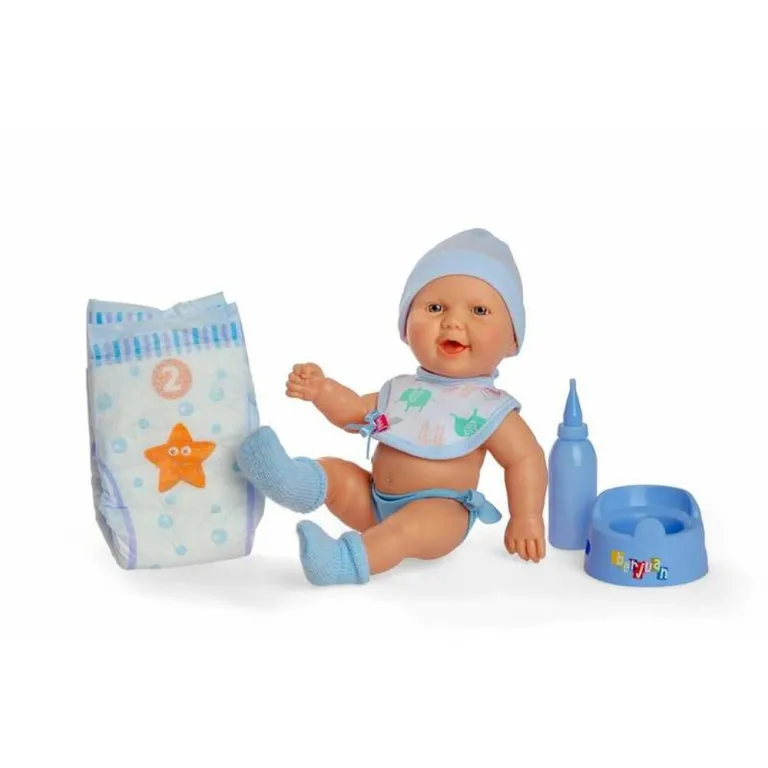 Berjuan Puppe Babypuppe Spielpuppe Baby-Puppe Puppe Blau Zubehr 30 cm