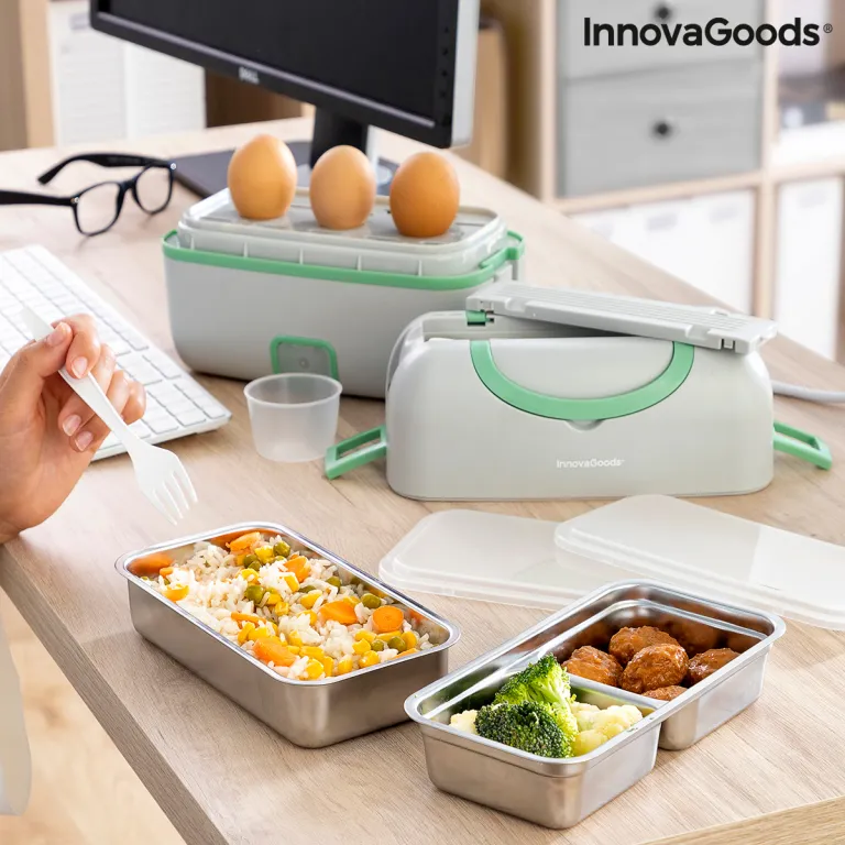 Elektrische 3-in-1-Dampf-Lunchbox mit Rezepten Beneam InnovaGoods