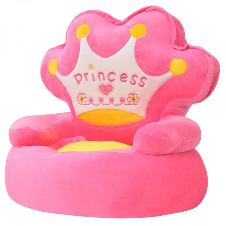 Kindersessel Stoffsessel Sitzkissen Thron Plschsessel Minisessel Prinzessin Ros