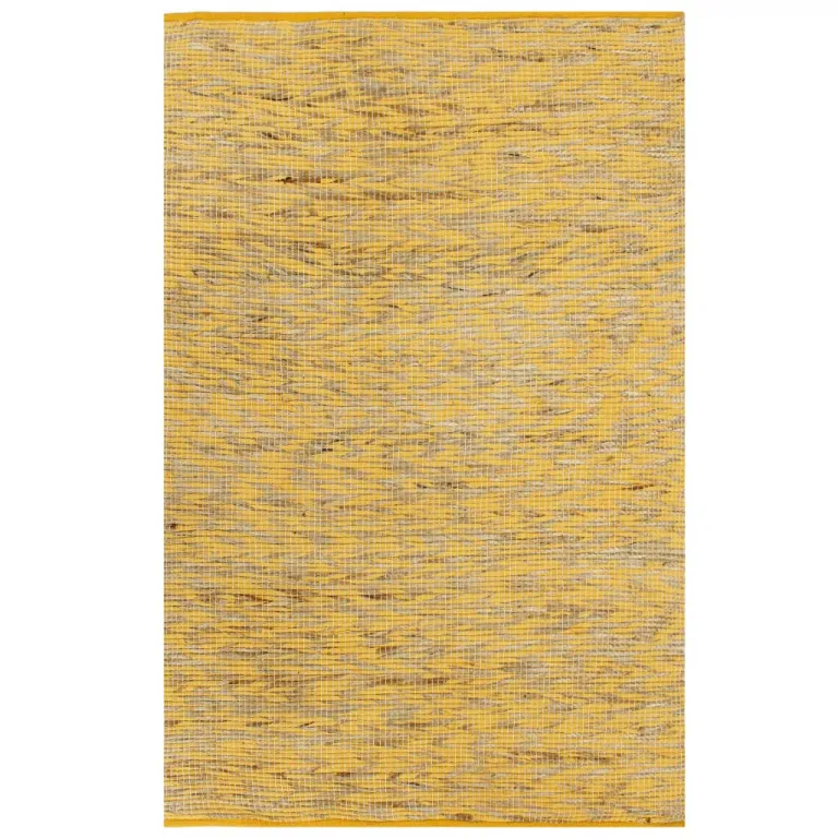 Teppich Handgefertigt Jute Gelb und Natur 160x230 cm Teppich
