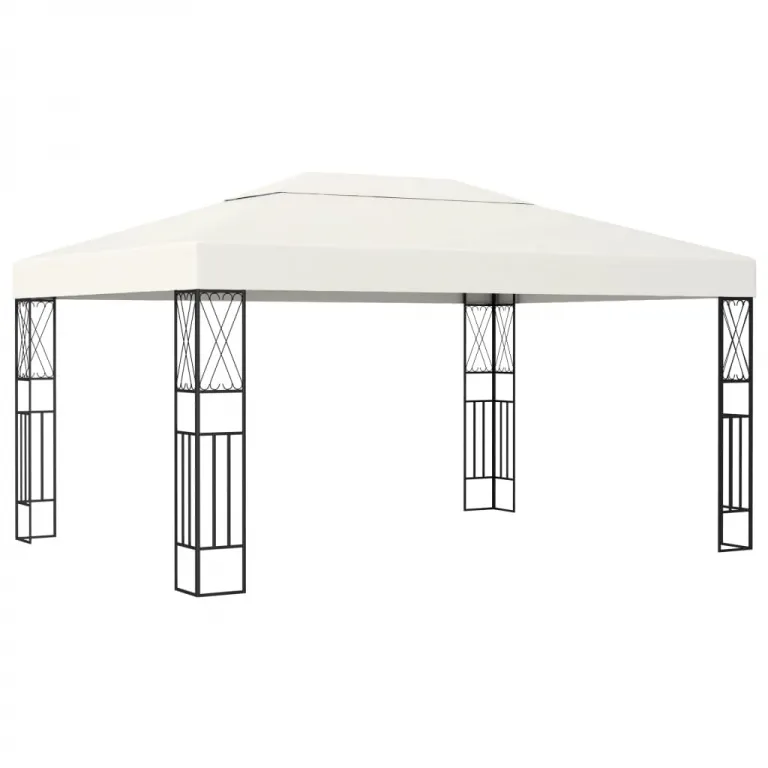 Pavillon Gartenzelt 34 m Creme Stoff