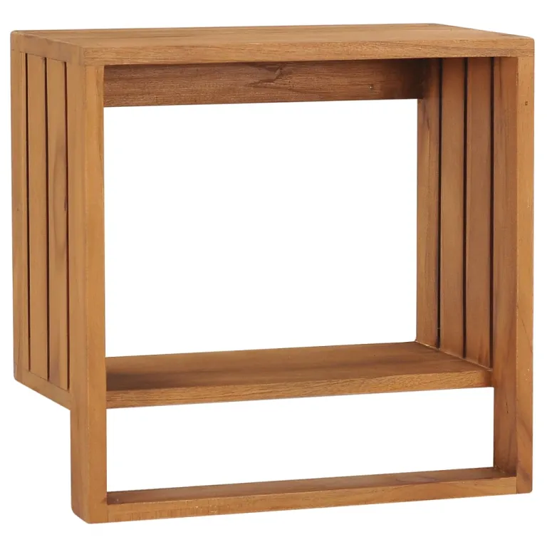 Handtuchregal zur Wandmontage 352035 cm Teak Massivholz