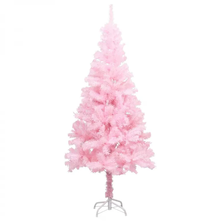 Knstlicher Weihnachtsbaum mit Stnder Rosa 150 cm PVC