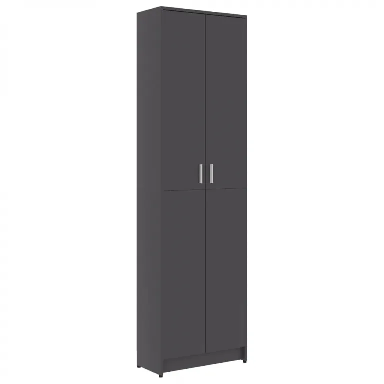 Garderobenschrank Grau 55x25x189 cm Spanplatte