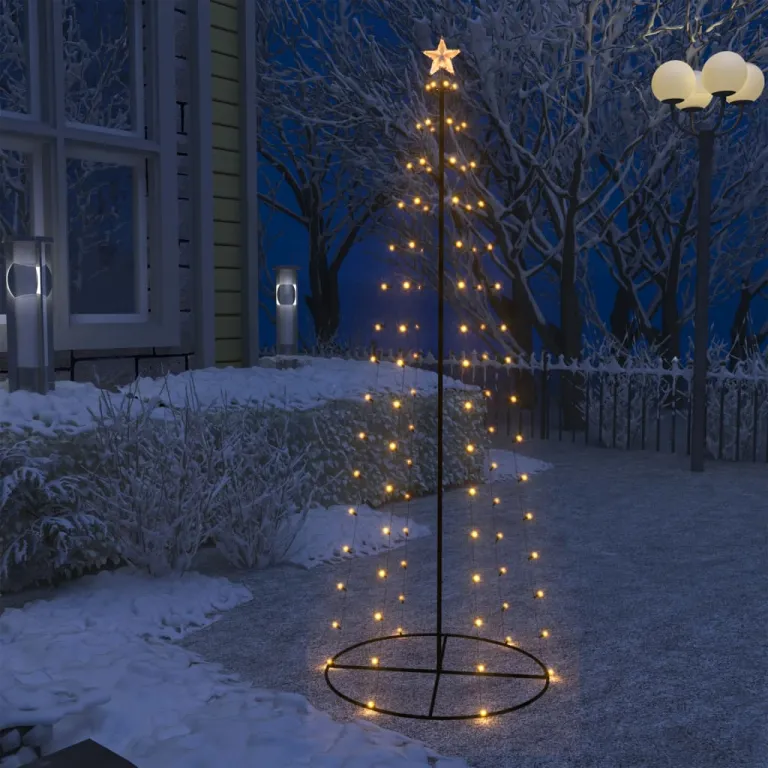 Weihnachtskegelbaum 100 Warmweie LEDs Dekoration 70x180 cm