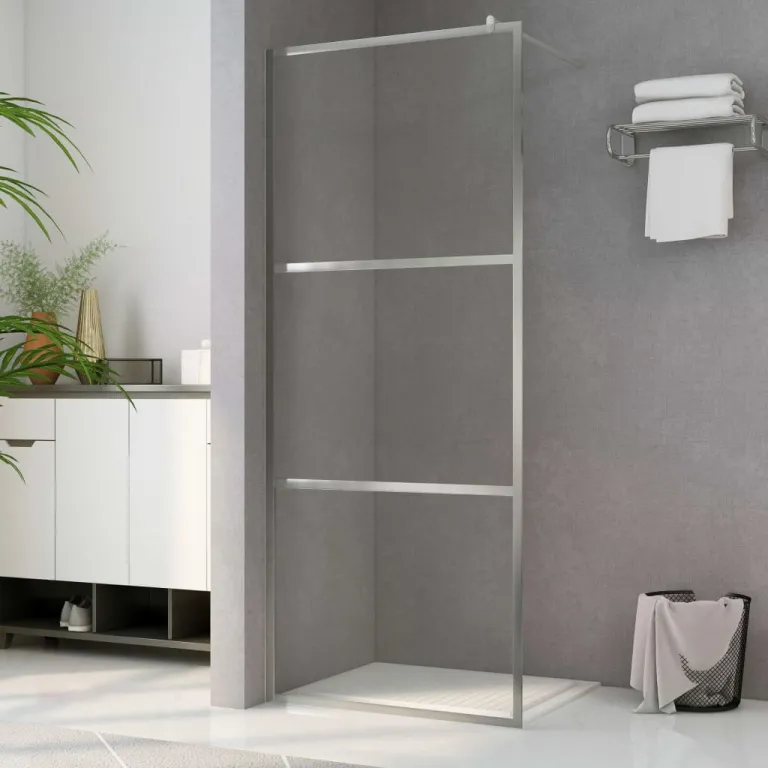 Walk In Duschwand fr Begehbare Dusche mit Klarem ESG-Glas 140x195 cm