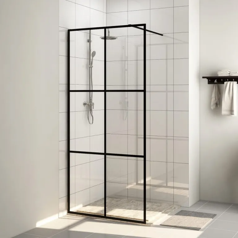 Walk In Duschwand fr Begehbare Dusche mit Klarem ESG Glas 100x195 cm