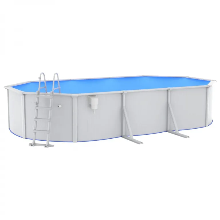 Stahlwandpool Gartenpool Pool mit Sicherheitsleiter 610x360x120 cm