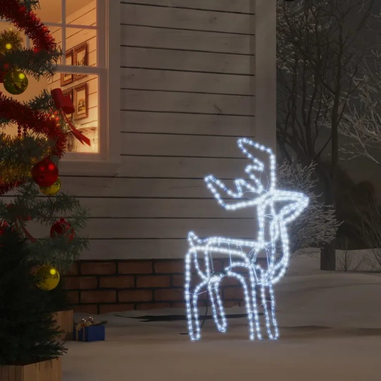 Weihnachtsbeleuchtung Rentier 192 LEDs Kaltwei