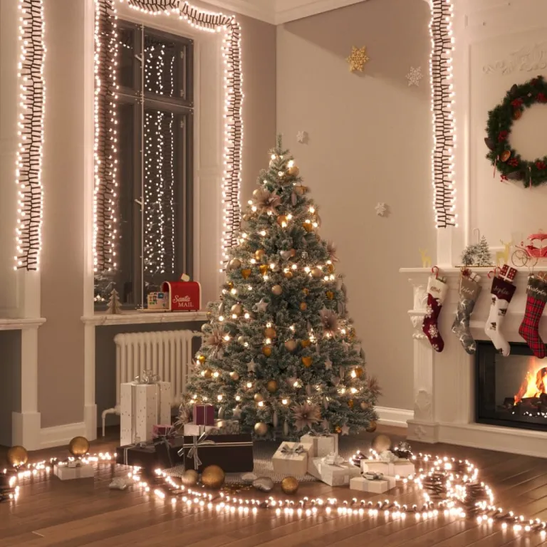 Weihnachtsbaum Beleuchtung LED-Lichterkette mit 1000 LEDs Warmwei 20 m PVC