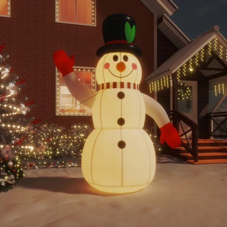 Aufblasbarer Schneemann LEDs 300cm Weihnachten Outdoor Auen Figur beleuchtet