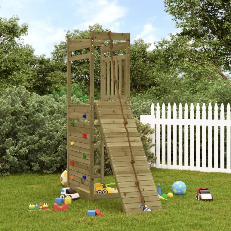 Spielturm Imprgniertes Kiefernholz Kinder Garten Kletterturm