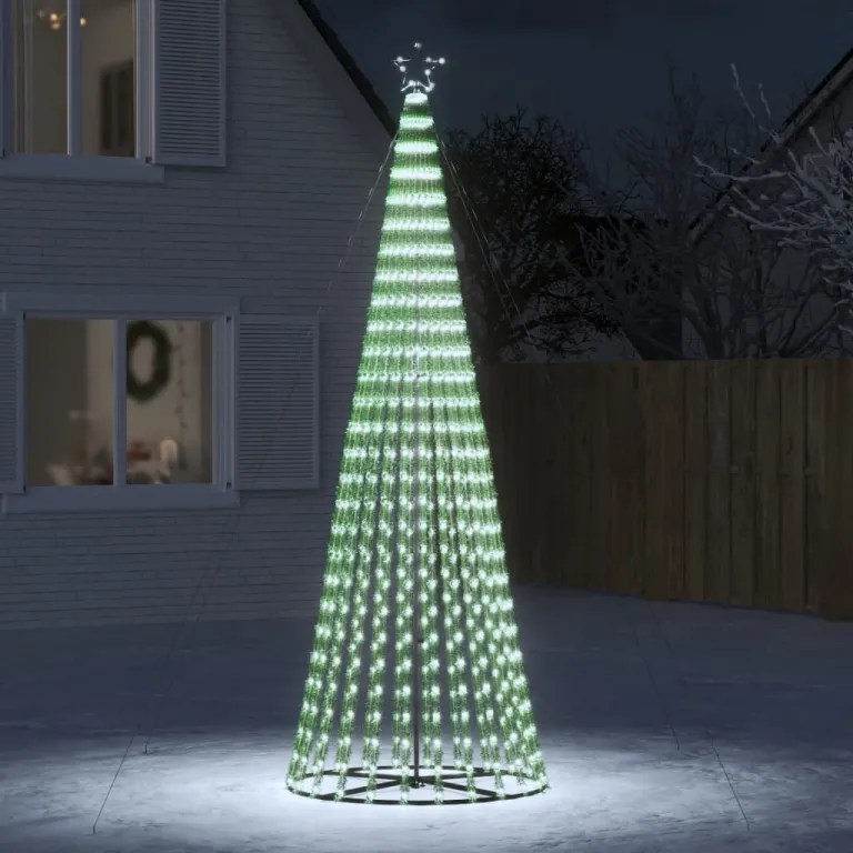 Weihnachtsbaum Kegelform 688 LEDs Kaltwei 300 cm Auenbereich