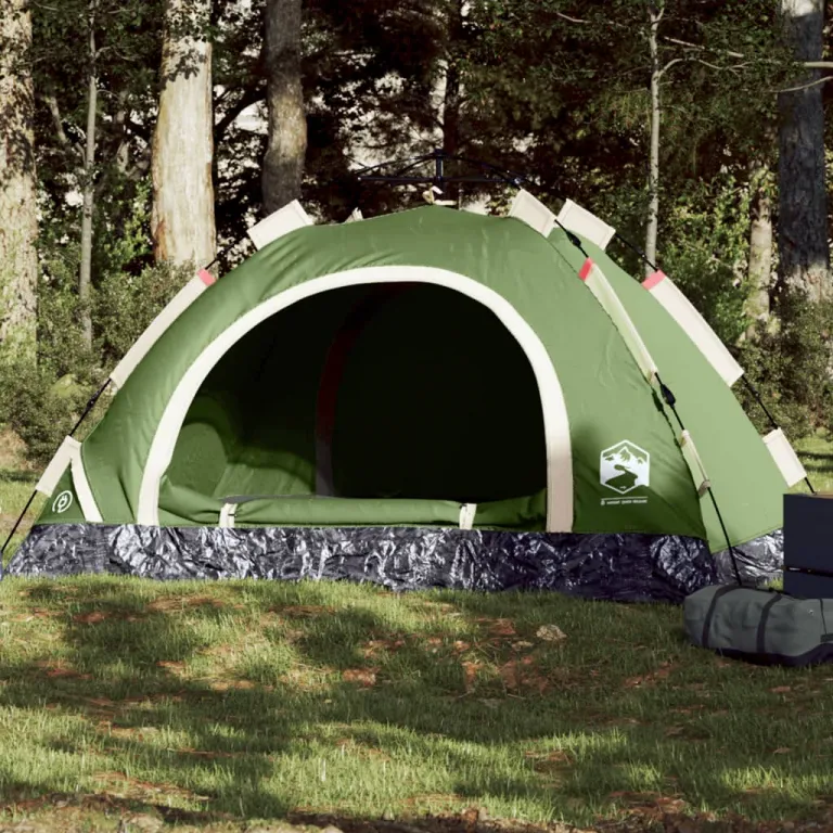 Zelt Campingzelt 4 Personen Grn Quick Release