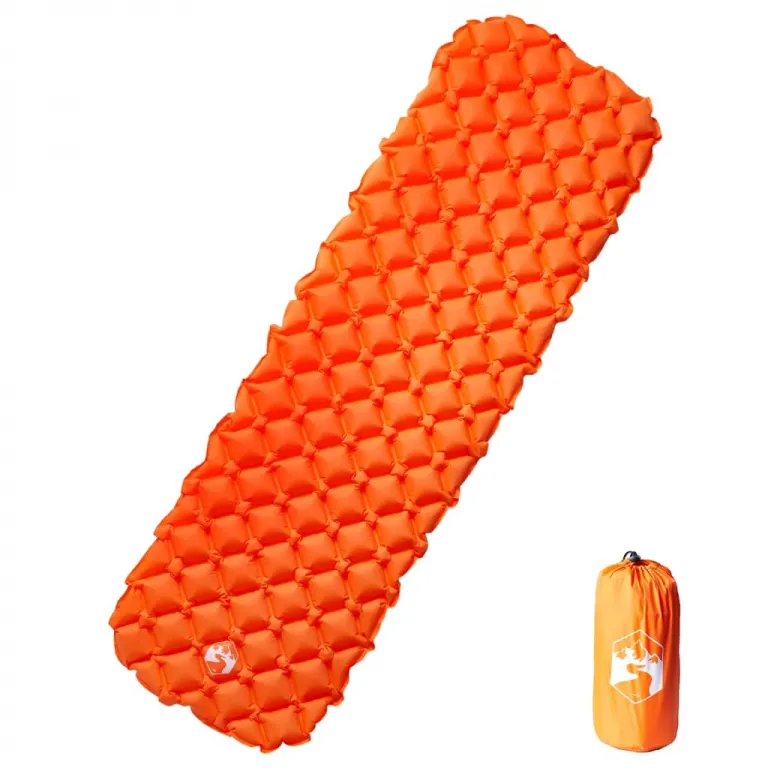 Isomatte Aufblasbar Orange 190x58x6 cm