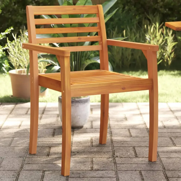 Gartenstuhl Holzstuhl Sessel mit Armlehne 8 Stk. 59x55x85 cm Massivholz Akazie