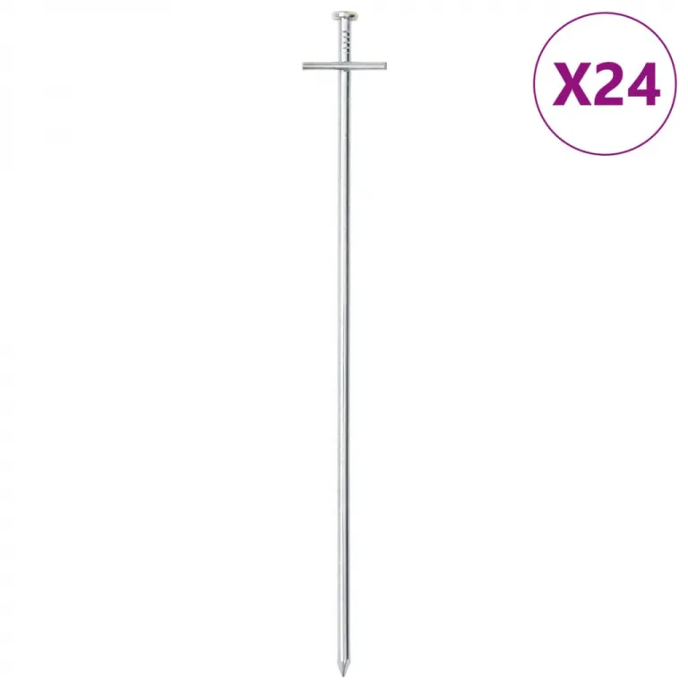 Zeltheringe 24 Stk. 29,5 cm 6 mm Verzinkter Stahl