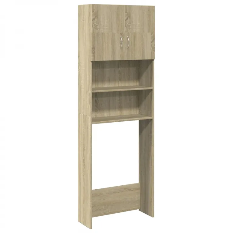 Waschmaschinenschrank Sonoma-Eiche 64x25,5x190 cm Holzwerkstoff