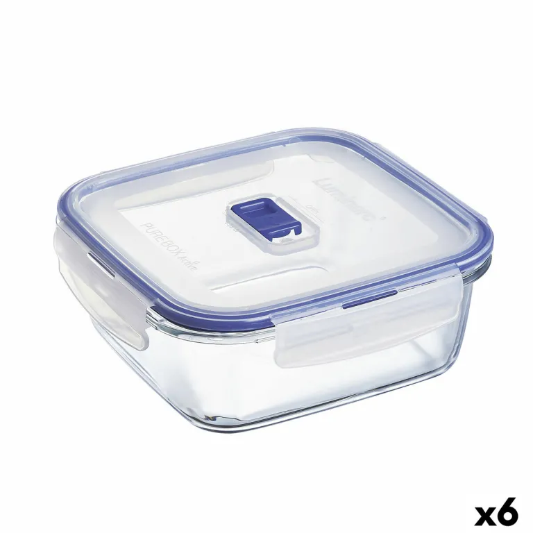 Lunchbox hermetisch Luminarc Pure Box Active 1,22 L zweifarbig Glas 6 Stck