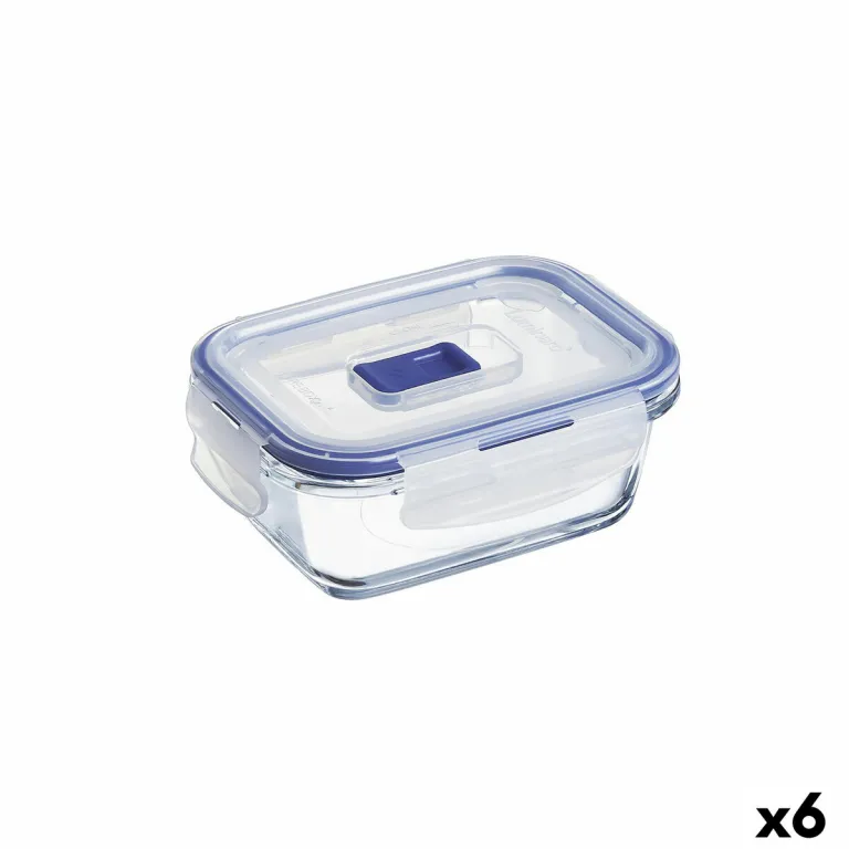 Lunchbox hermetisch Luminarc Pure Box Active 380 ml 12 x 9 cm zweifarbig Glas 6 Stck