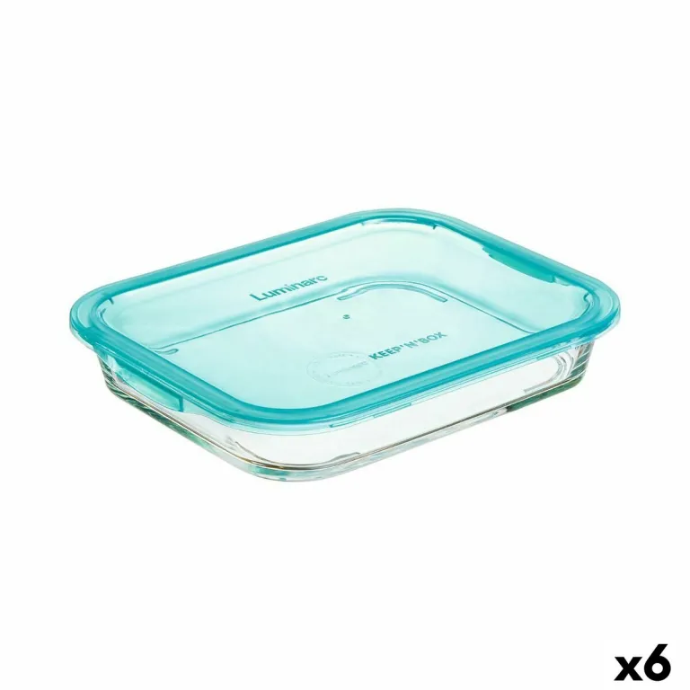 Lunchbox hermetisch Luminarc Keep?n Lagon trkis 1,5 L Glas 6 Stck