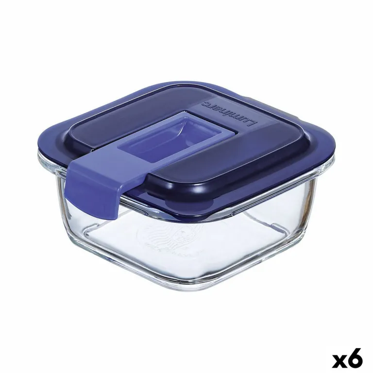 Lunchbox hermetisch Luminarc Easy Box Blau Glas 380 ml 6 Stck