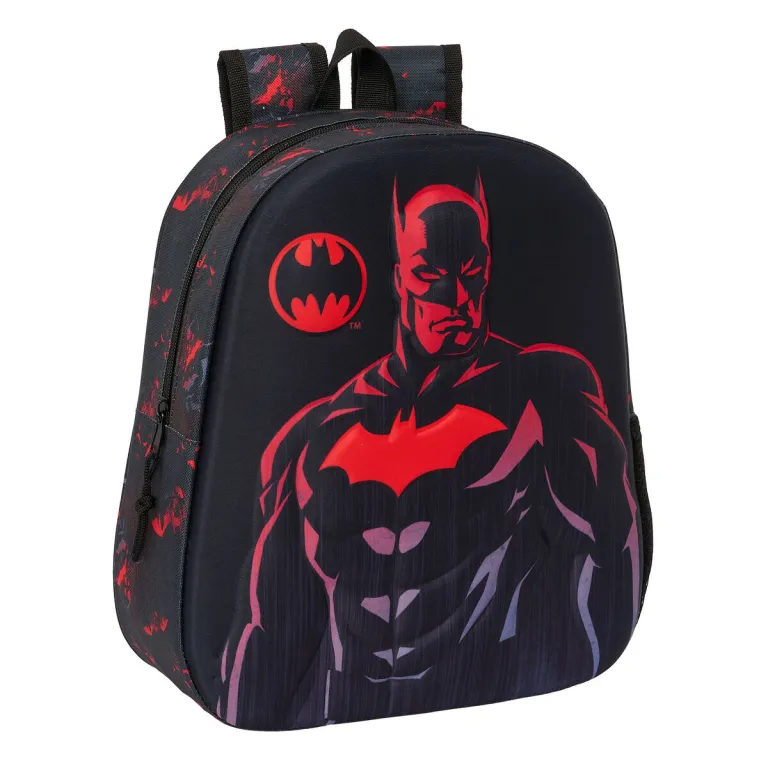 Batman Kindergartentasche Kinderrucksack 3D Schwarz 27 x 33 x 10 cm