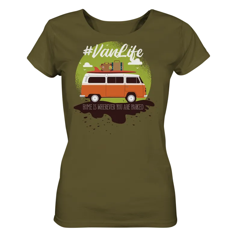 #Vanlife - Zuhause ist da, wo man parkt. - Ladies Organic Shirt British Khaki