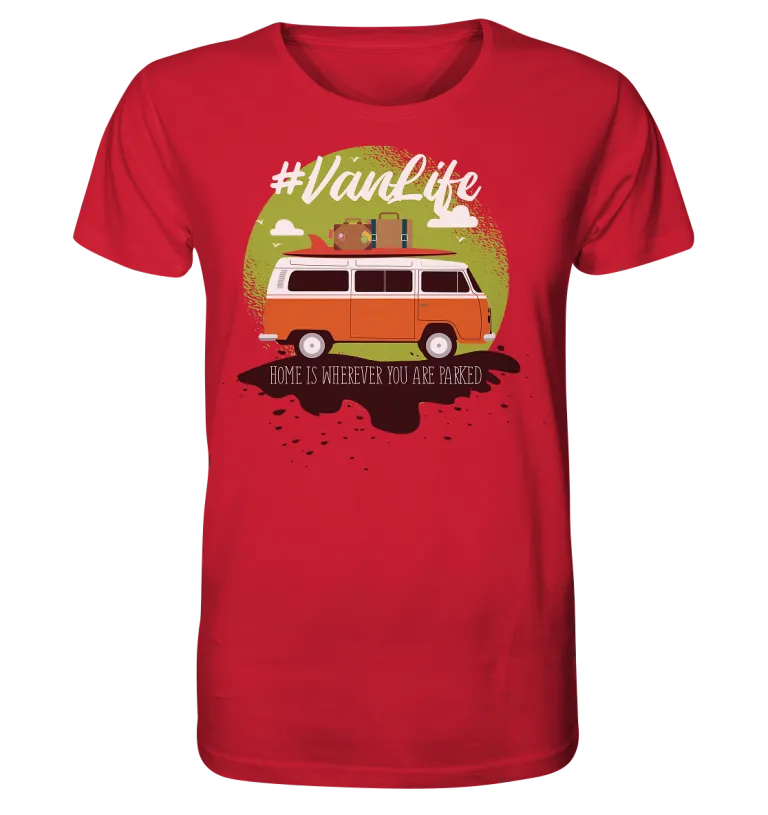 #Vanlife - Zuhause ist da, wo man parkt. - Organic Shirt Red