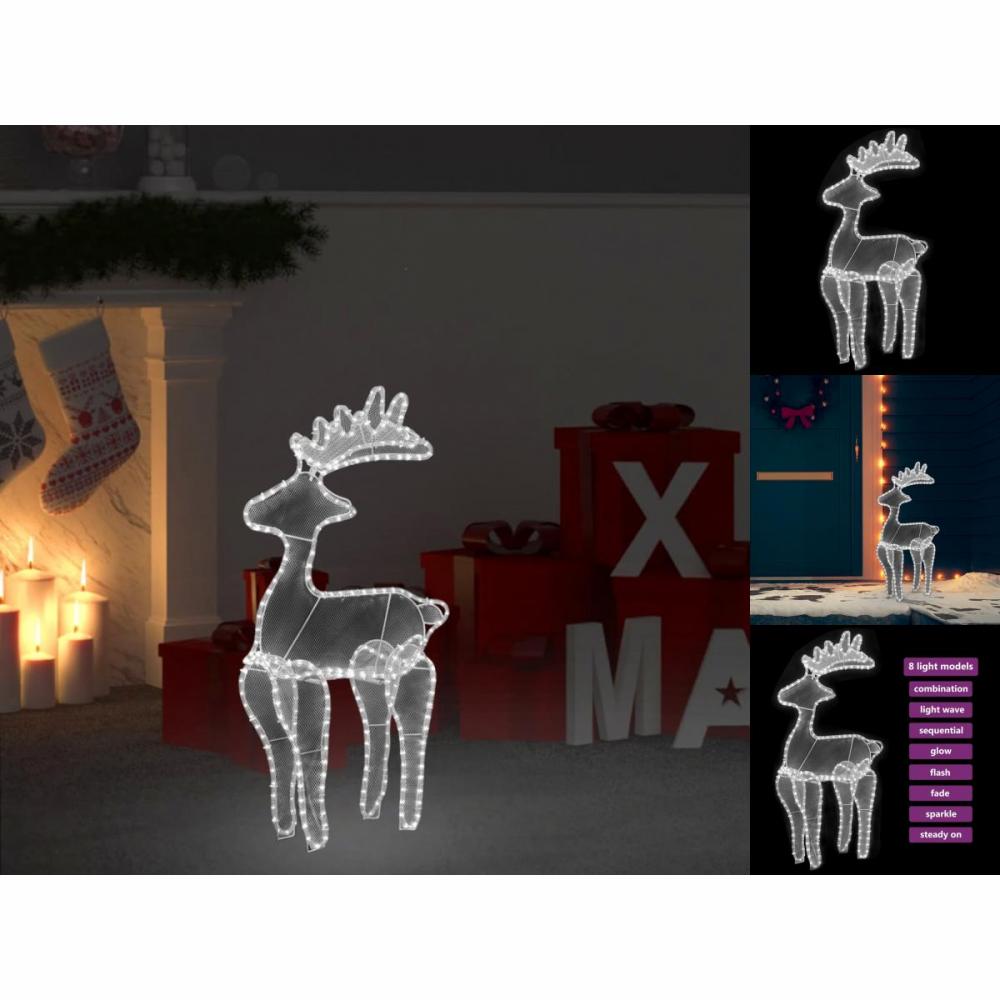 Rentier Weihnachtsdekoration Mit Mesh 306 LEDs 60x24x89 Cm