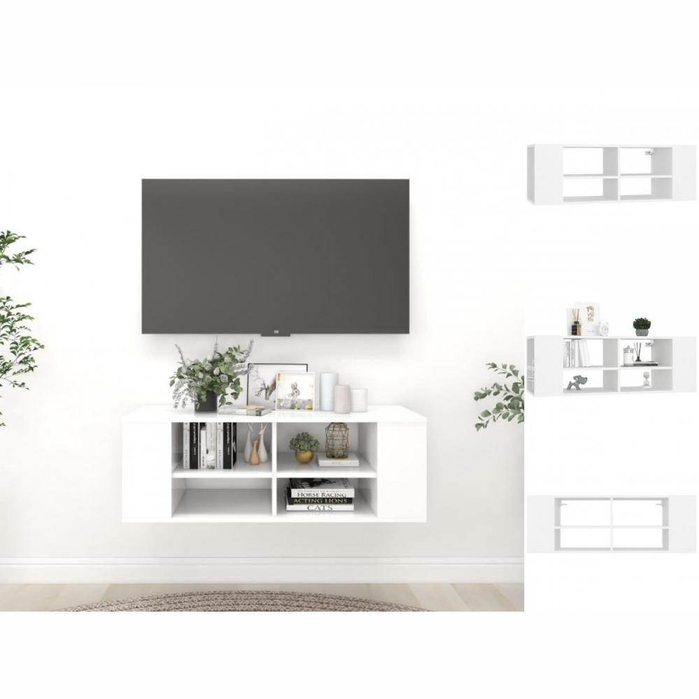 TV-Wandschrank Weiß 102x35x35 Cm Spanplatte