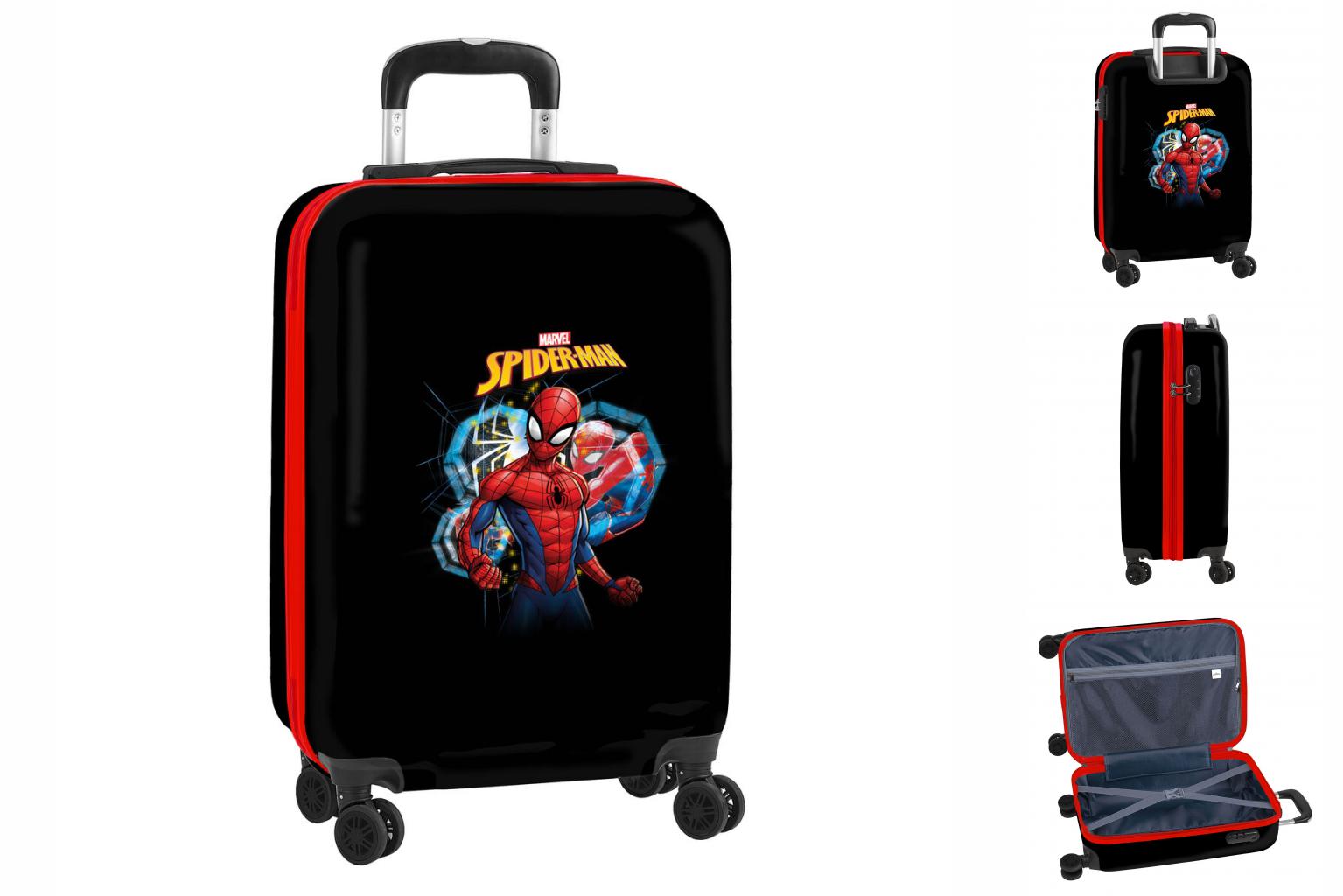 Spiderman Koffer Für Die Kabine Hero Schwarz 20?? 34,5 X 55 X 20 Cm